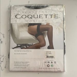 Black sheer thigh highs OS/XL